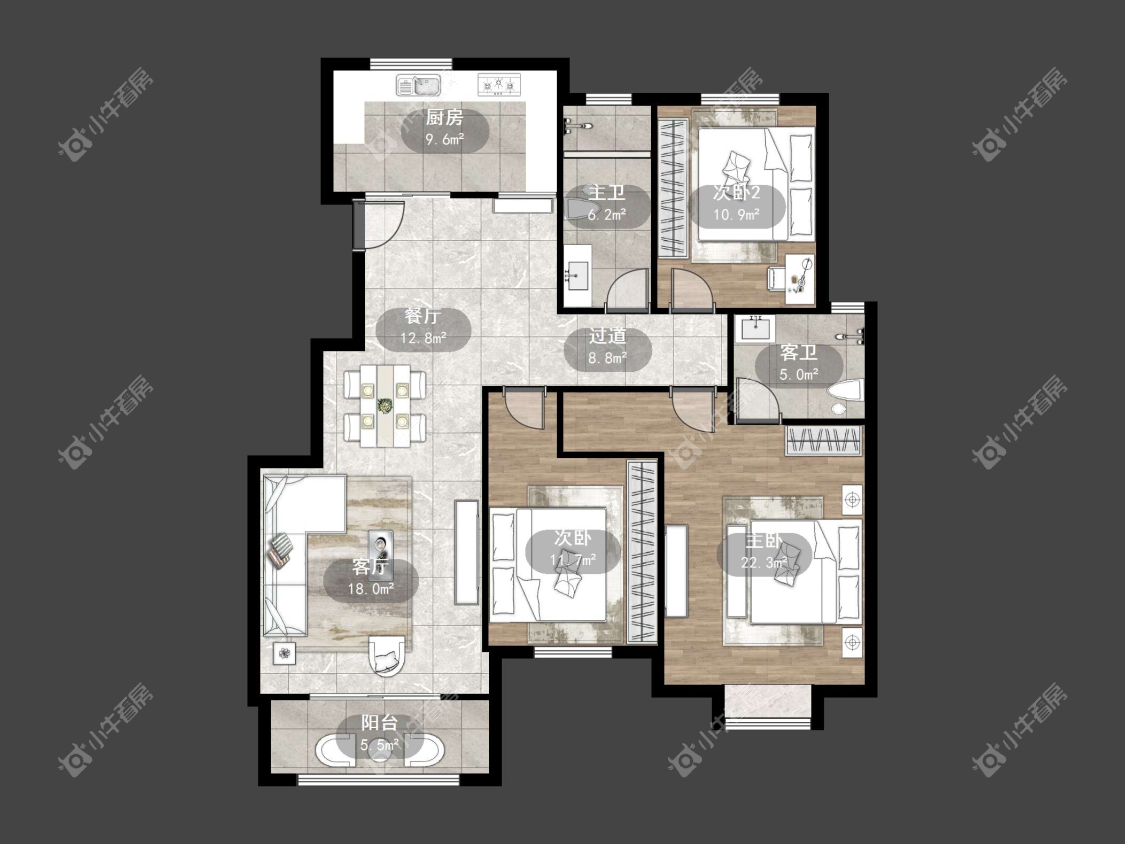 镇江嘉荟新城在售二手房源户型图_小牛看房
