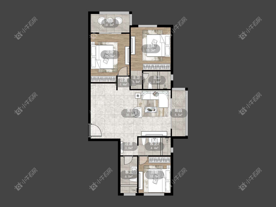 镇江金鼎城市花园在售二手房源户型图_小牛看房
