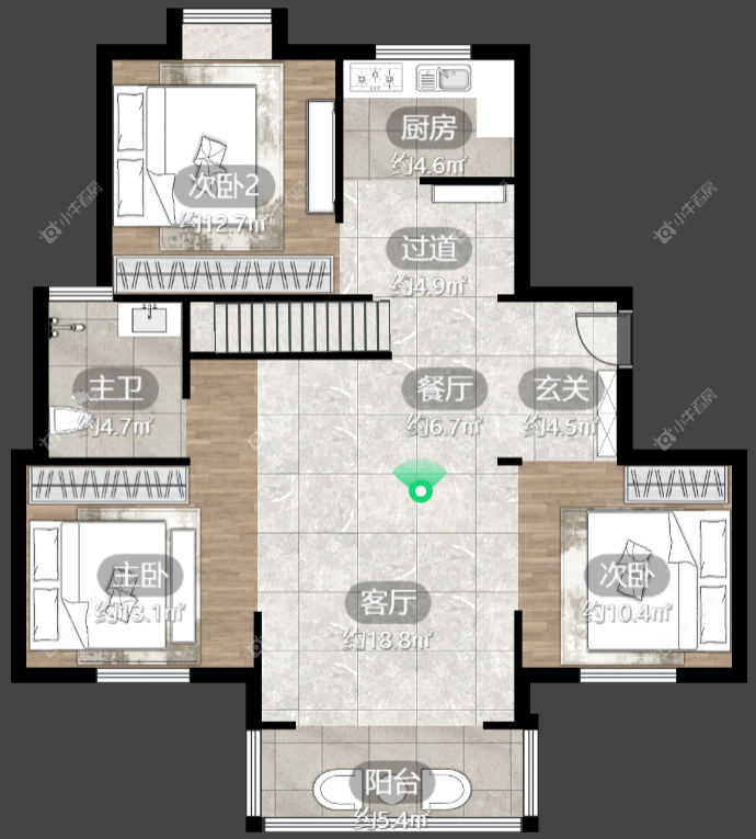 镇江锦尚名都在售二手房源户型图_小牛看房