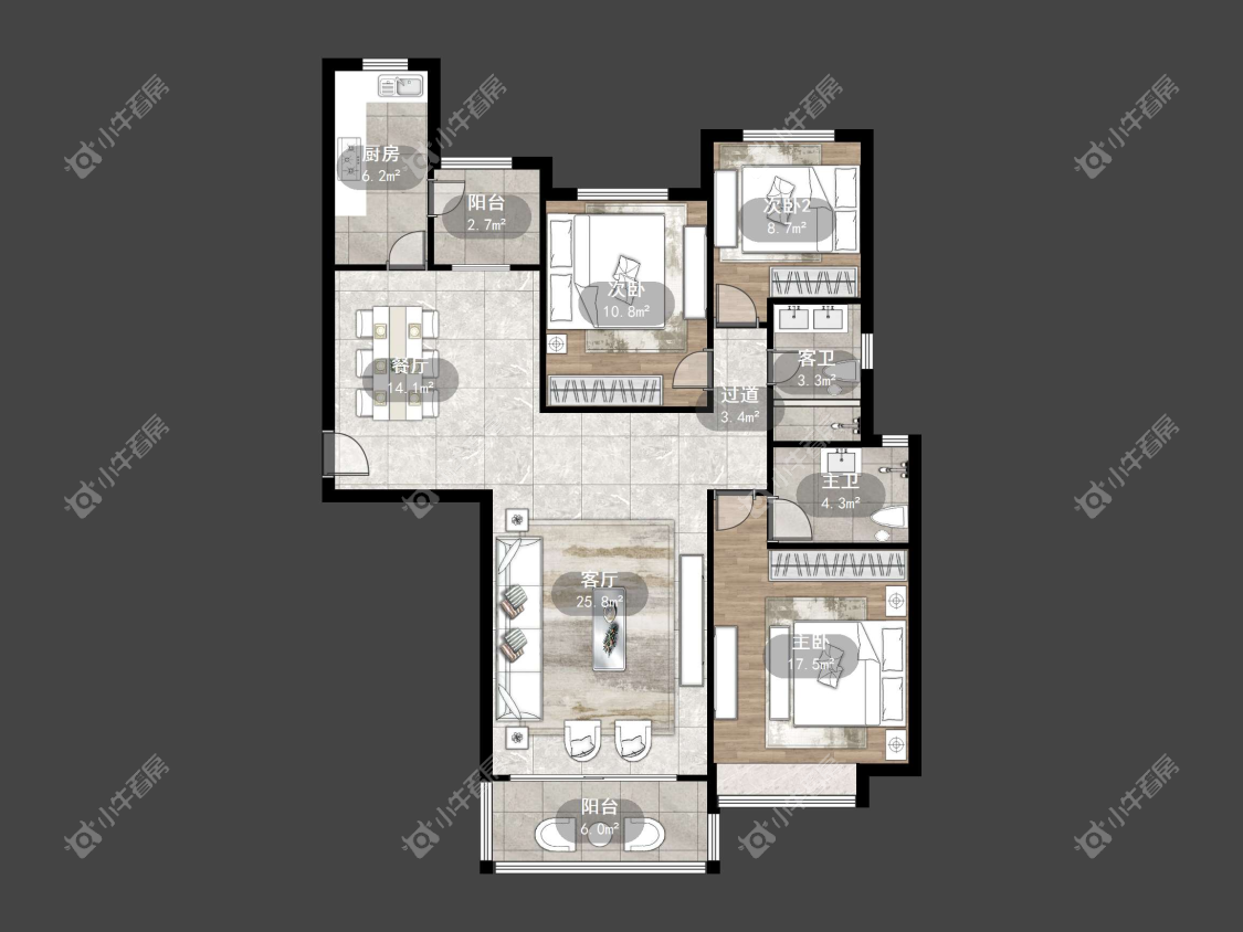 镇江恒大城在售二手房源户型图_小牛看房
