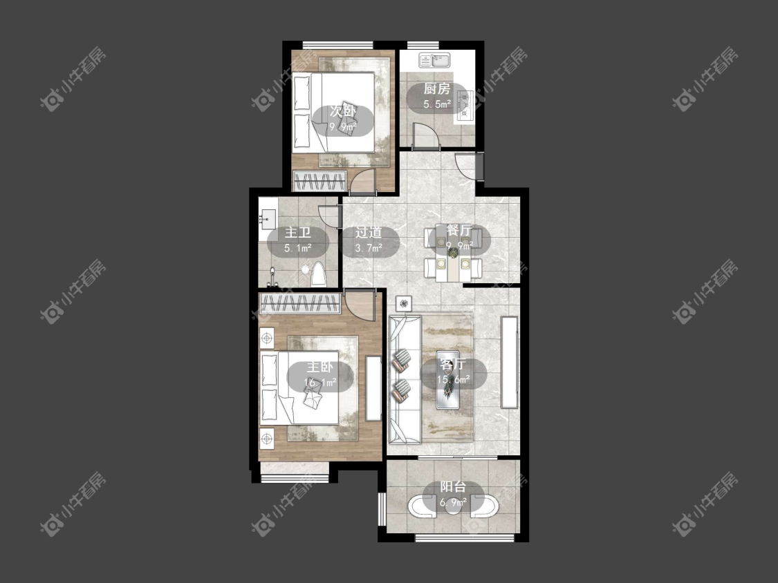 镇江滨河凤凰城在售二手房源户型图_小牛看房