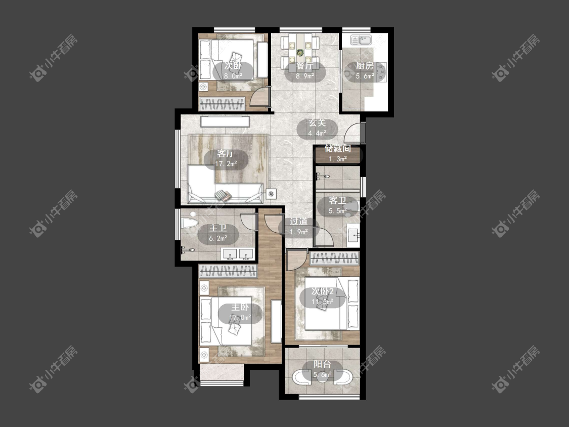 镇江上善雅苑在售二手房源户型图_小牛看房