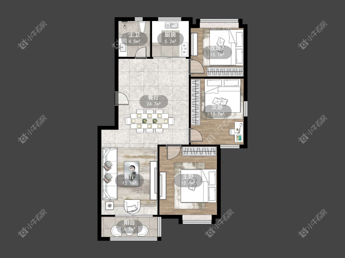 镇江锦尚名都在售二手房源户型图_小牛看房