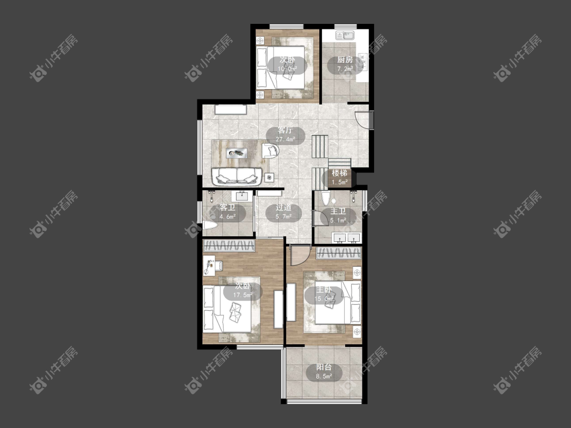镇江锦绣熙城在售二手房源户型图_小牛看房