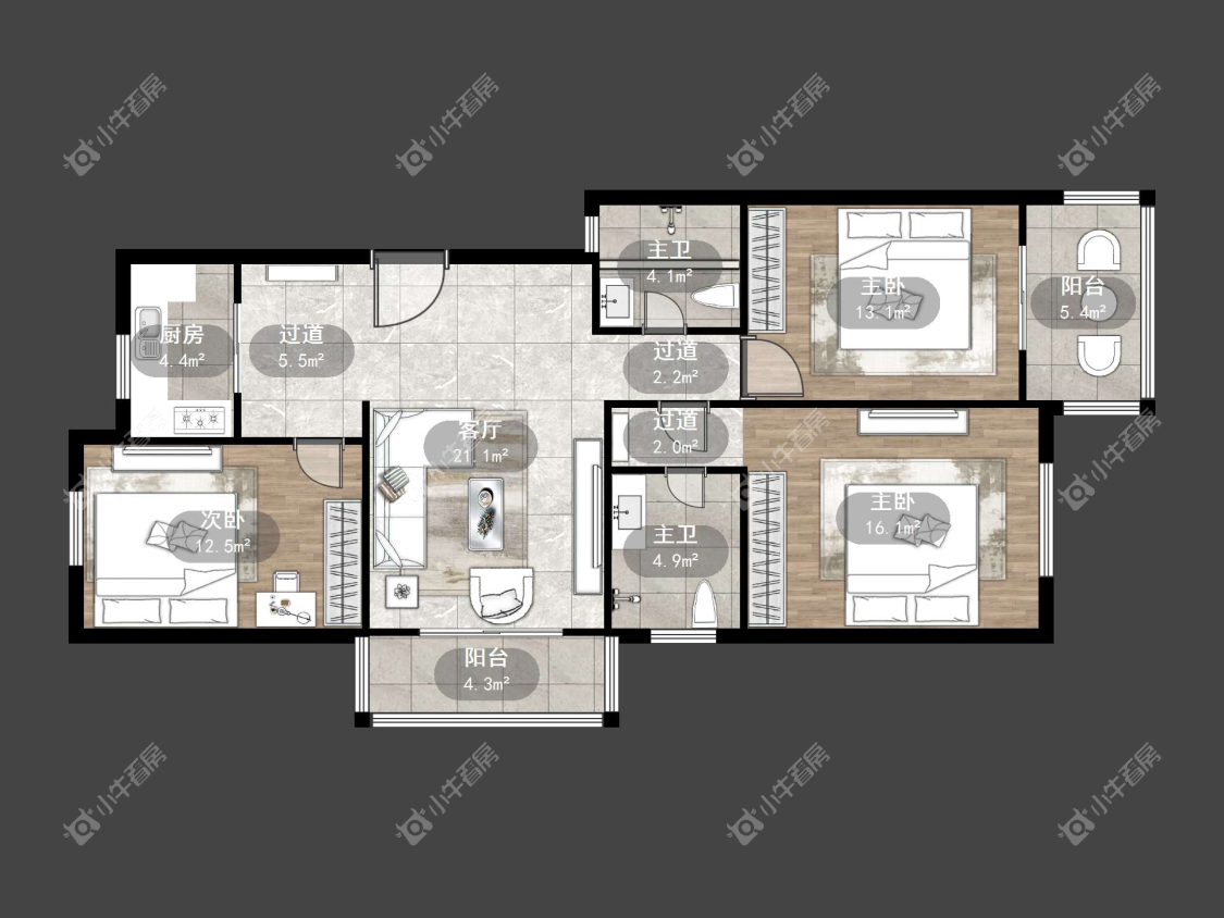 镇江御珑湾(丹阳)在售二手房源户型图_小牛看房