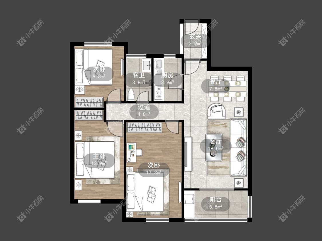 镇江滨河凤凰城在售二手房源户型图_小牛看房