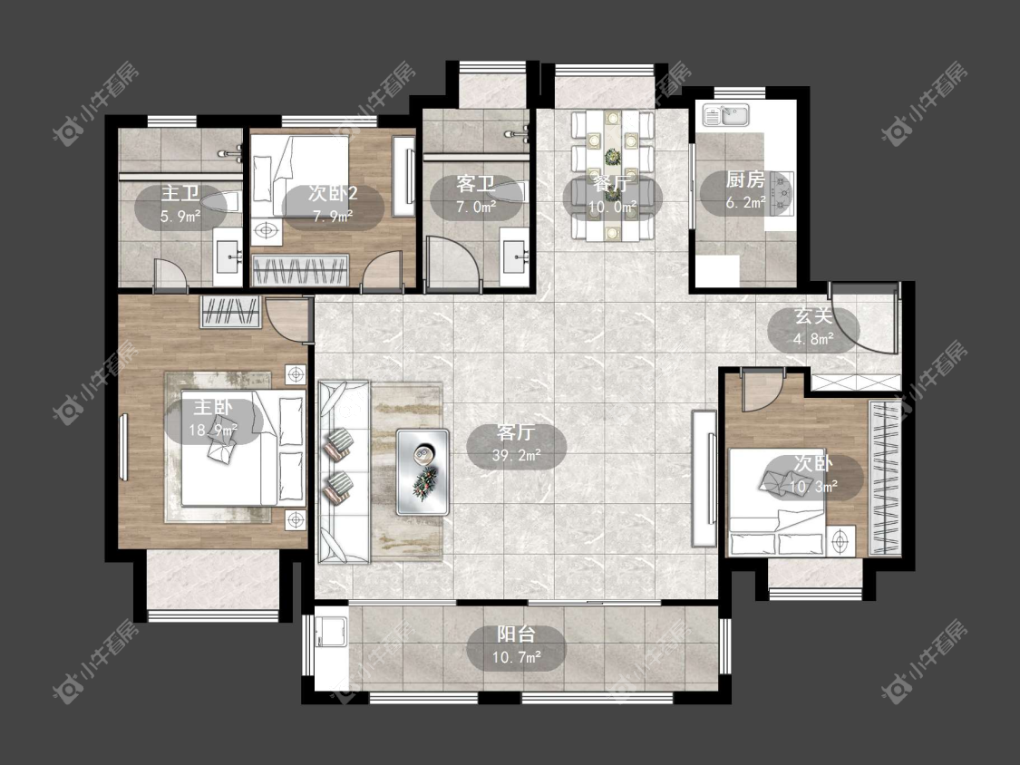 镇江中南君悦府中南一期在售二手房源户型图_小牛看房
