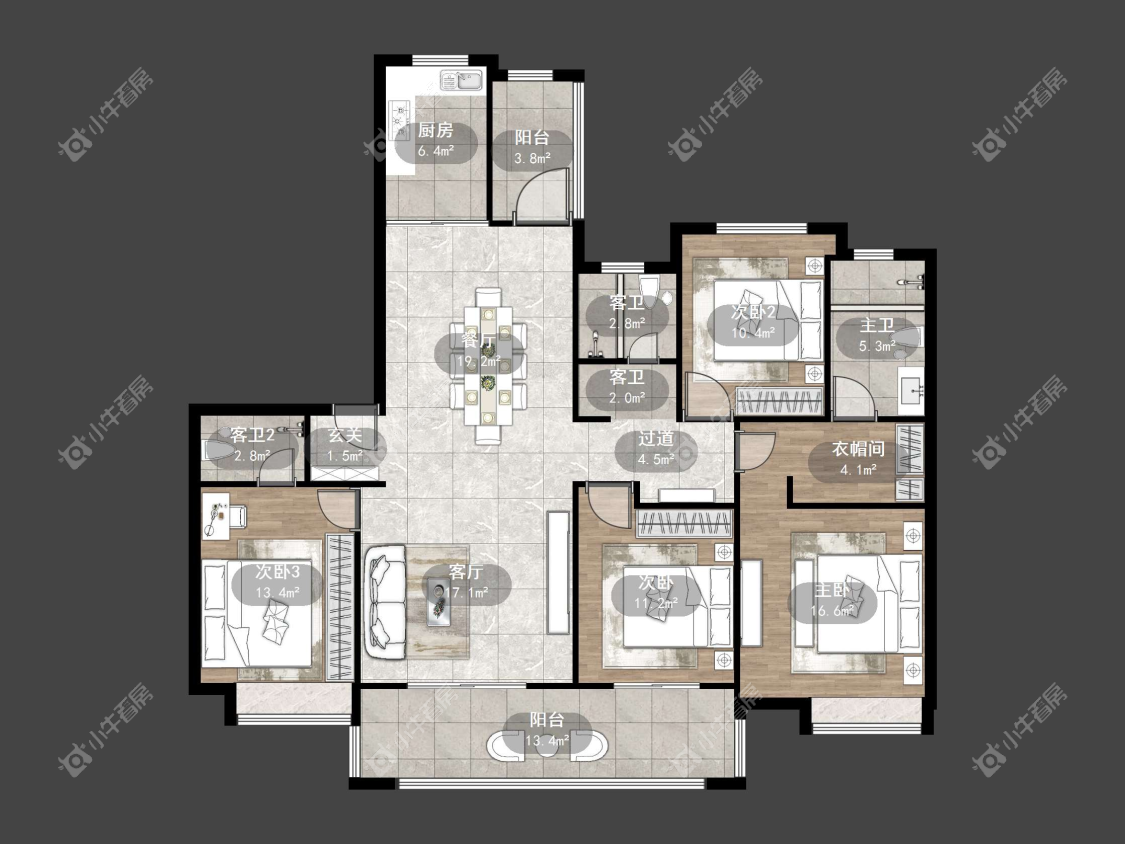 镇江汇金天地在售二手房源户型图_小牛看房