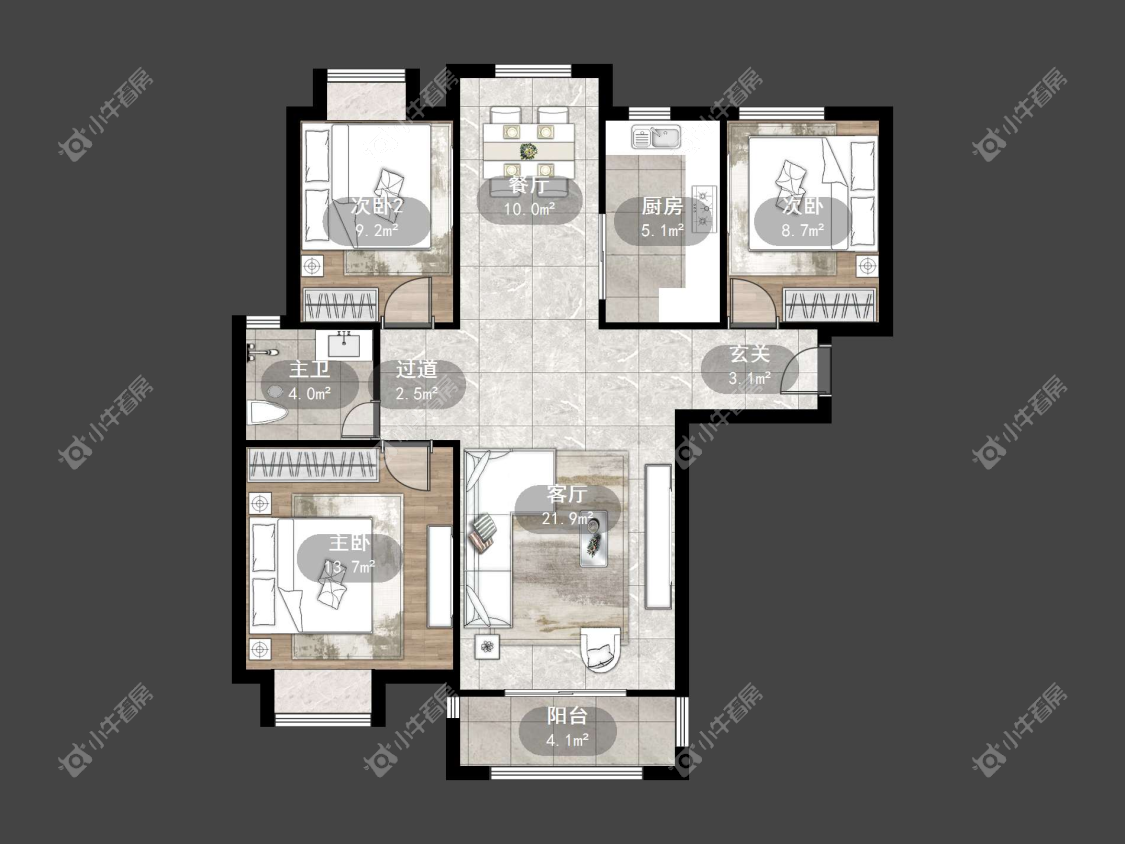 镇江天悦名城在售二手房源户型图_小牛看房