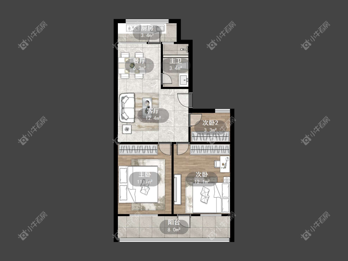 镇江凤凰新村在售二手房源户型图_小牛看房
