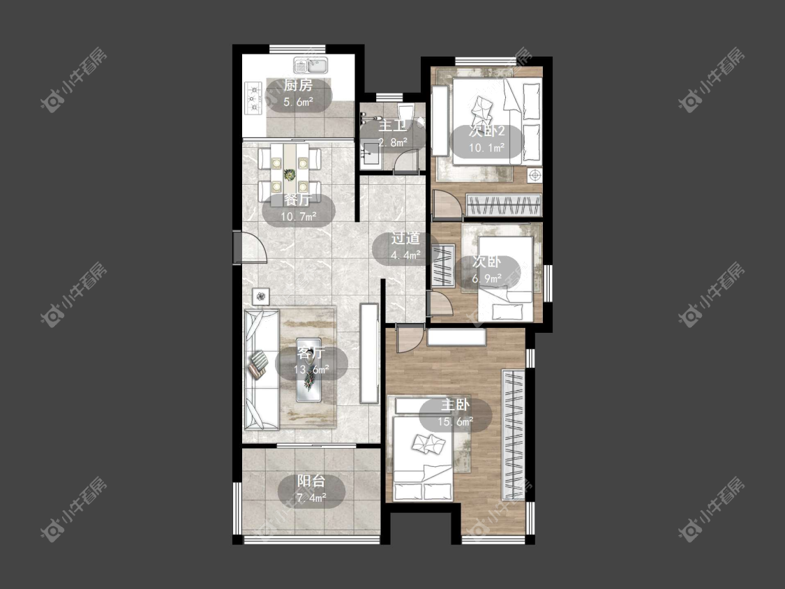 镇江国信宜和在售二手房源户型图_小牛看房
