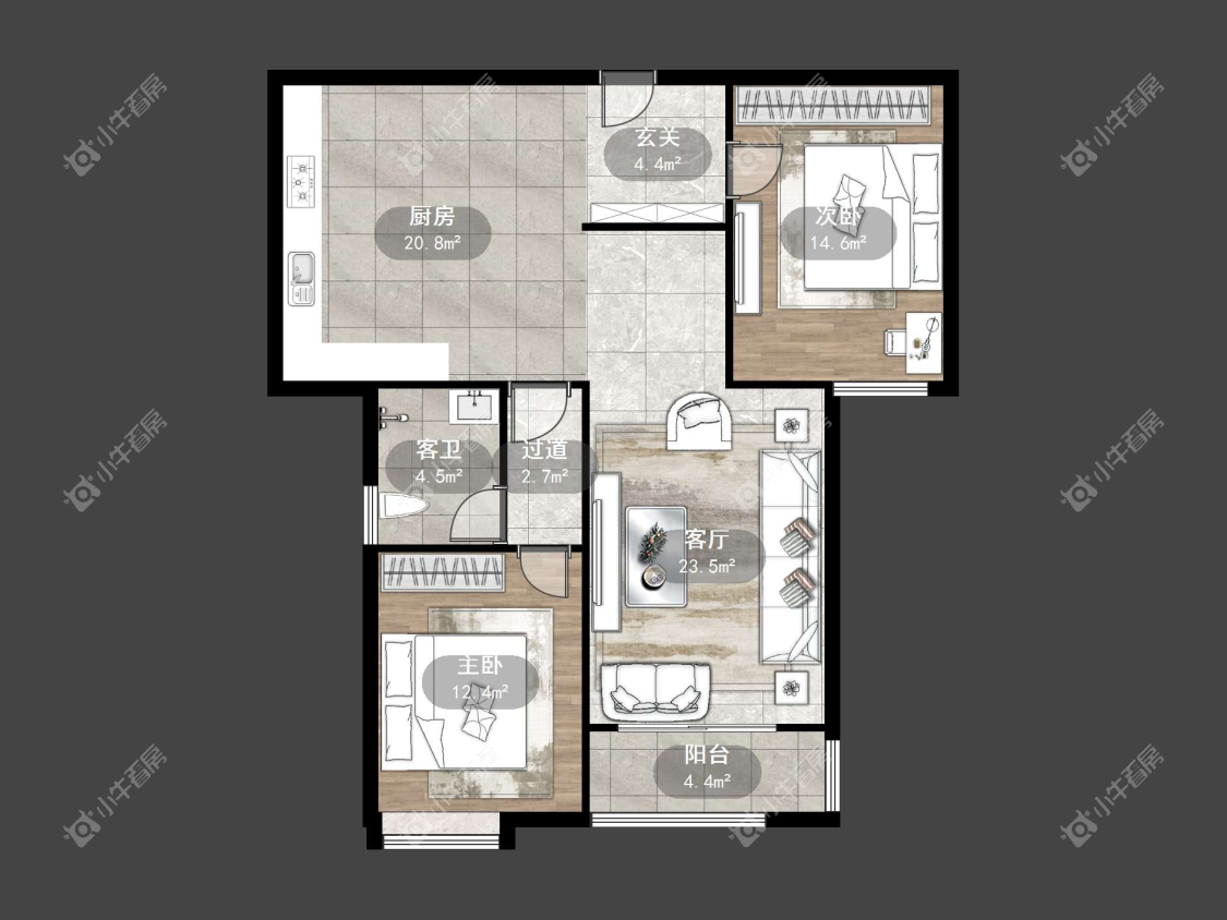 镇江金鼎城市花园在售二手房源户型图_小牛看房