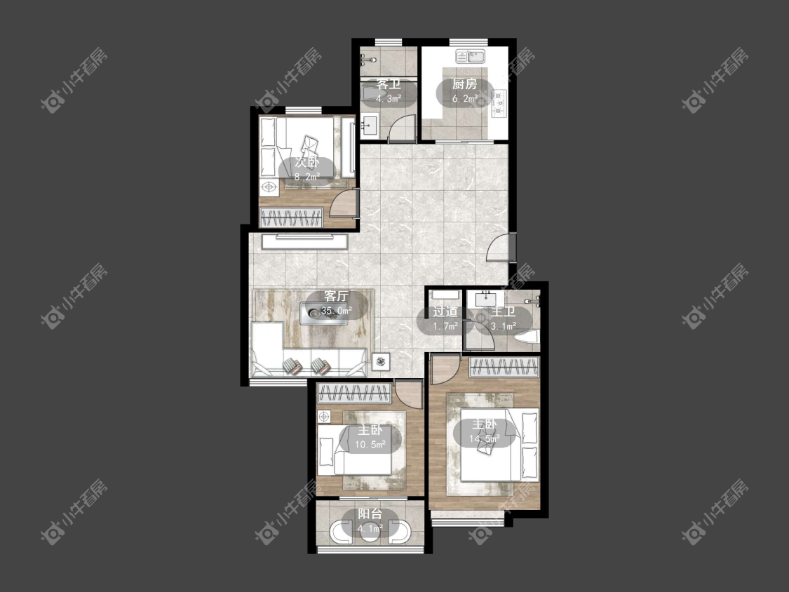镇江香草苑在售二手房源户型图_小牛看房