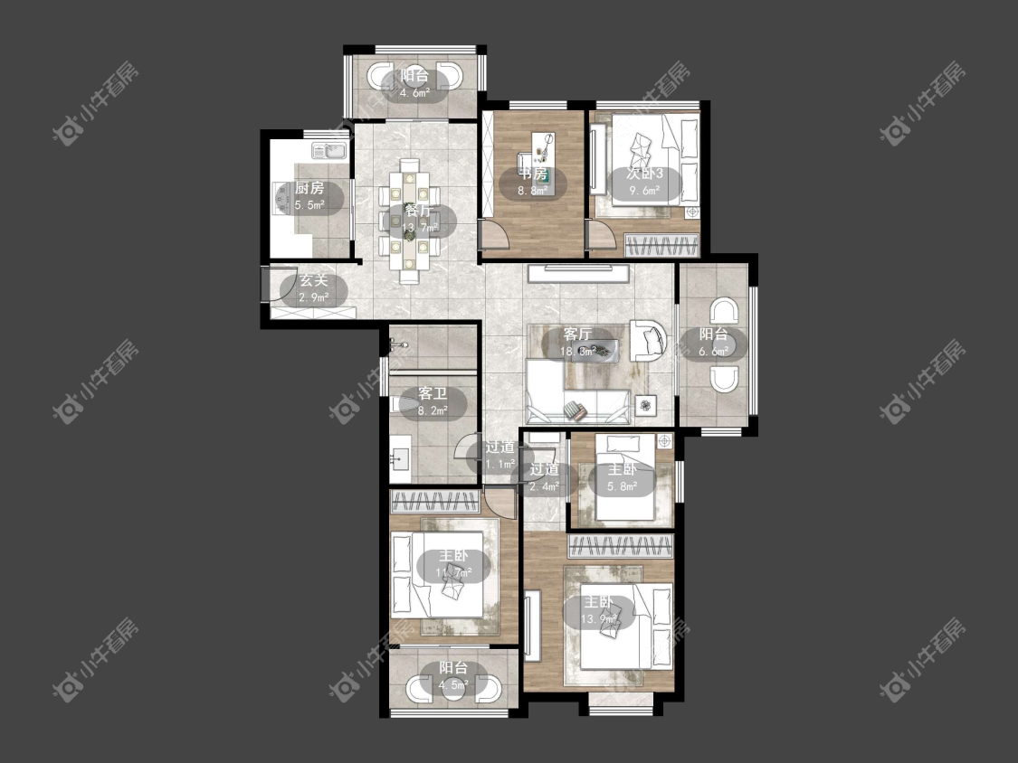 镇江紫竹园在售二手房源户型图_小牛看房
