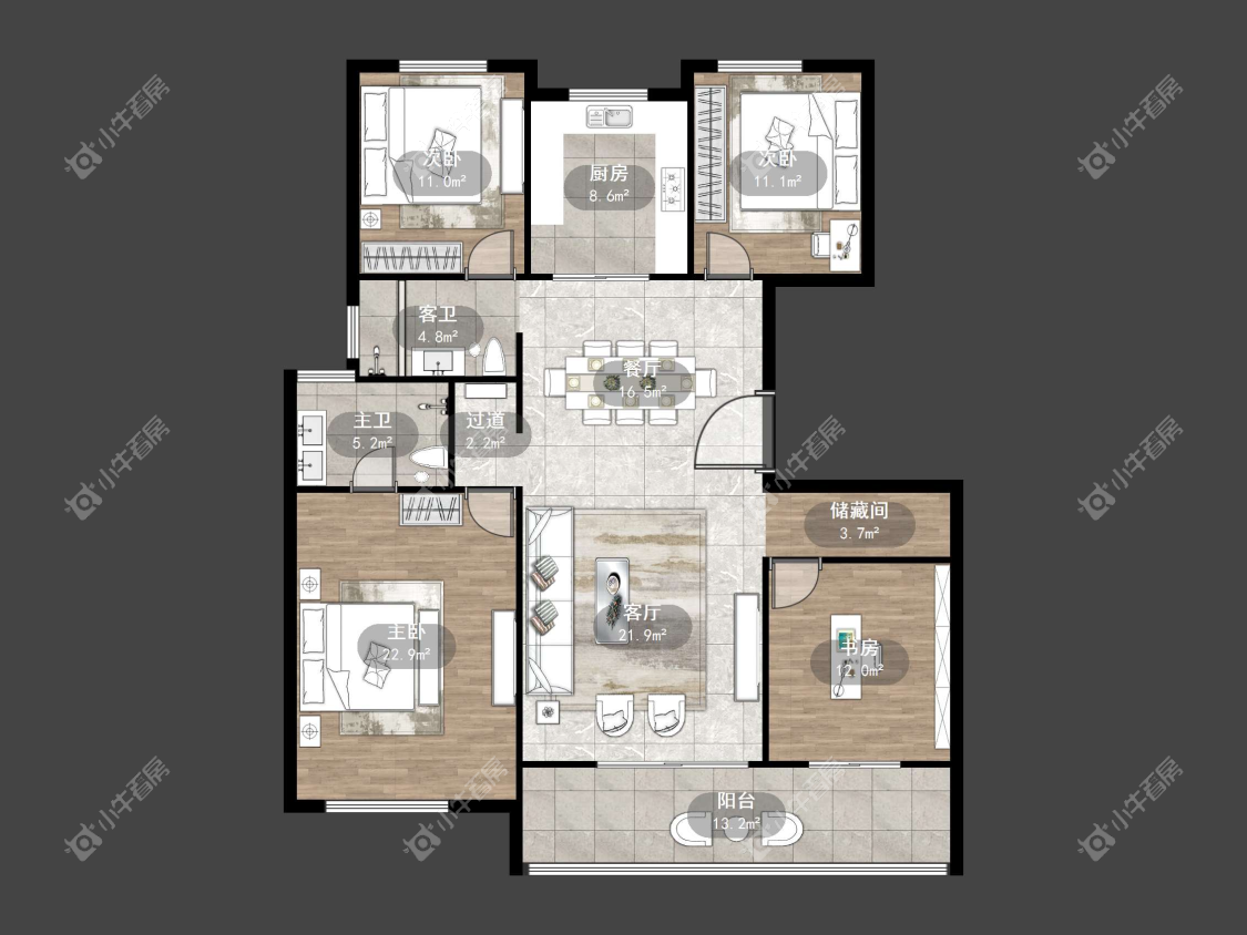镇江中南熙悦城中南二期在售二手房源户型图_小牛看房
