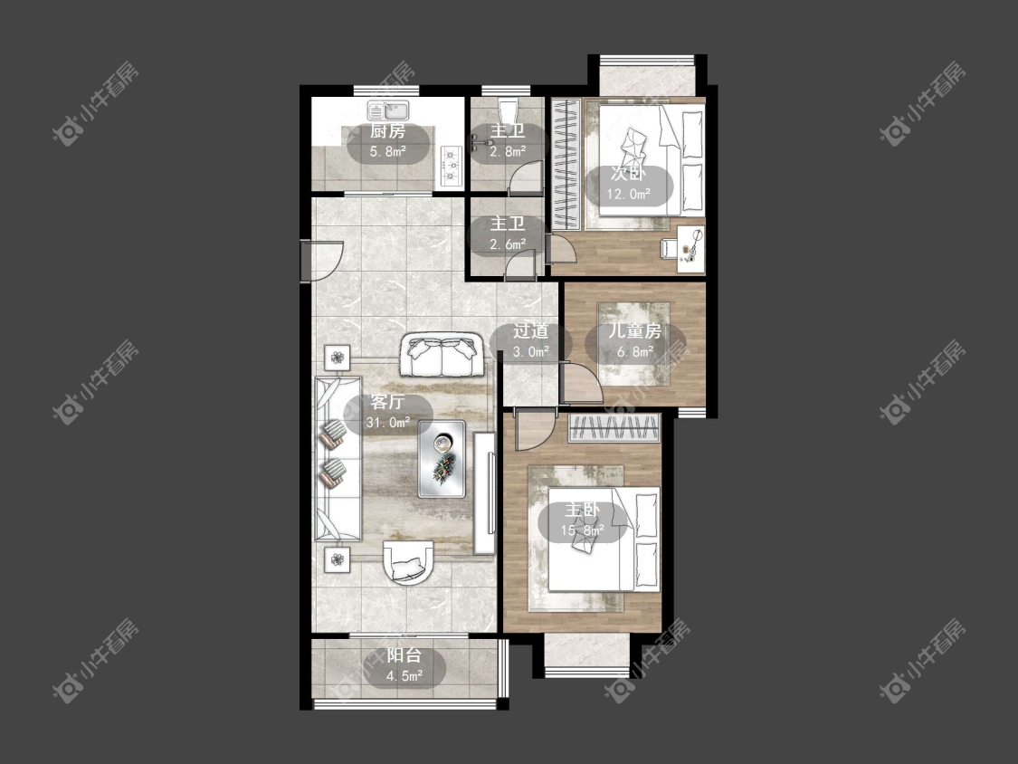镇江普善人家在售二手房源户型图_小牛看房