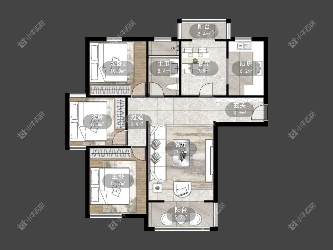 镇江众悦华城在售二手房源户型图_小牛看房
