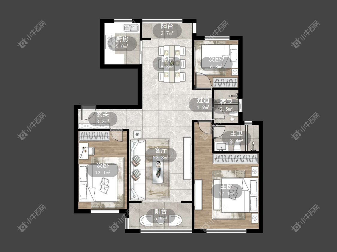镇江汇金天地在售二手房源户型图_小牛看房