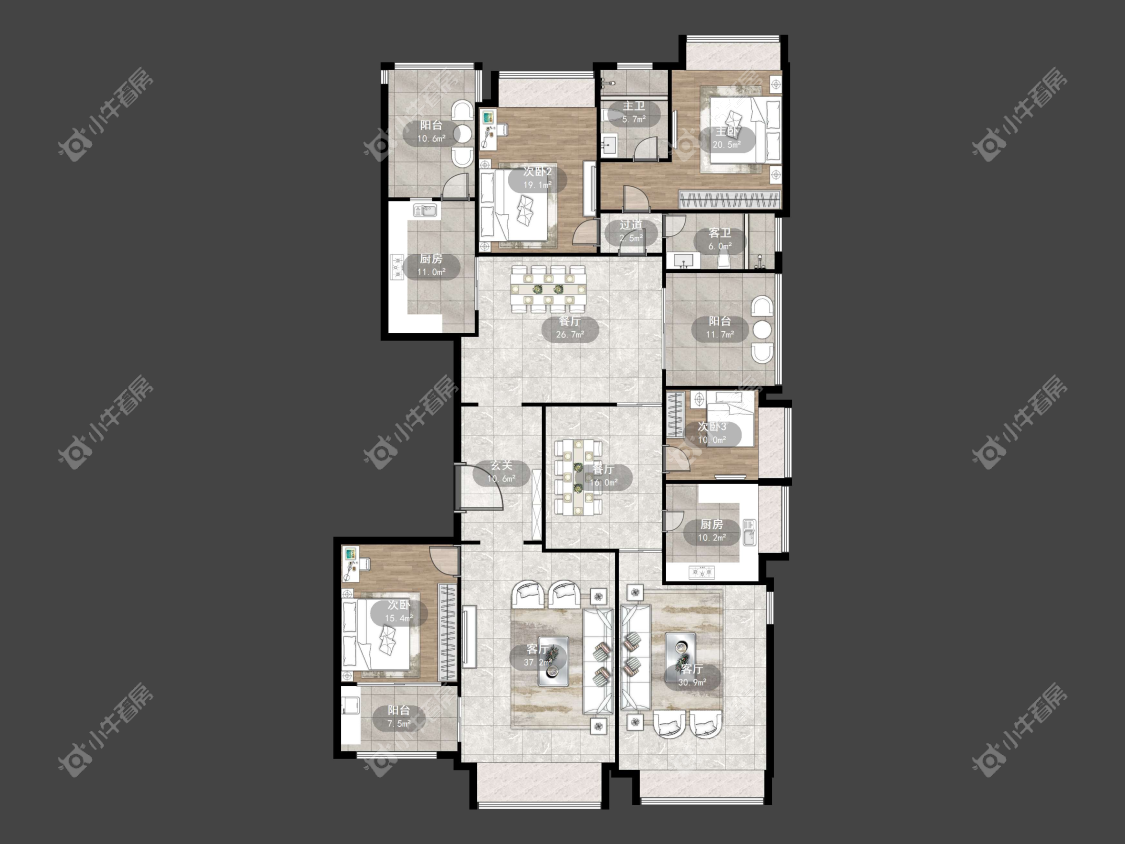 镇江恒大城在售二手房源户型图_小牛看房