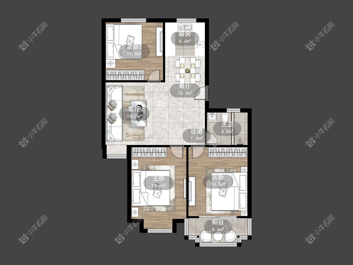 镇江江南嘉园在售二手房源户型图_小牛看房