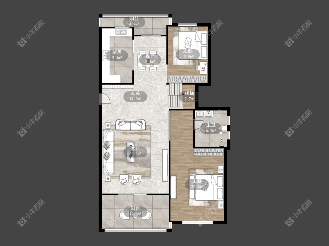 镇江天波城在售二手房源户型图_小牛看房