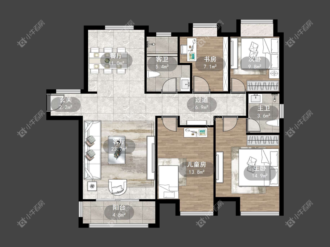 镇江美亚华悦在售二手房源户型图_小牛看房