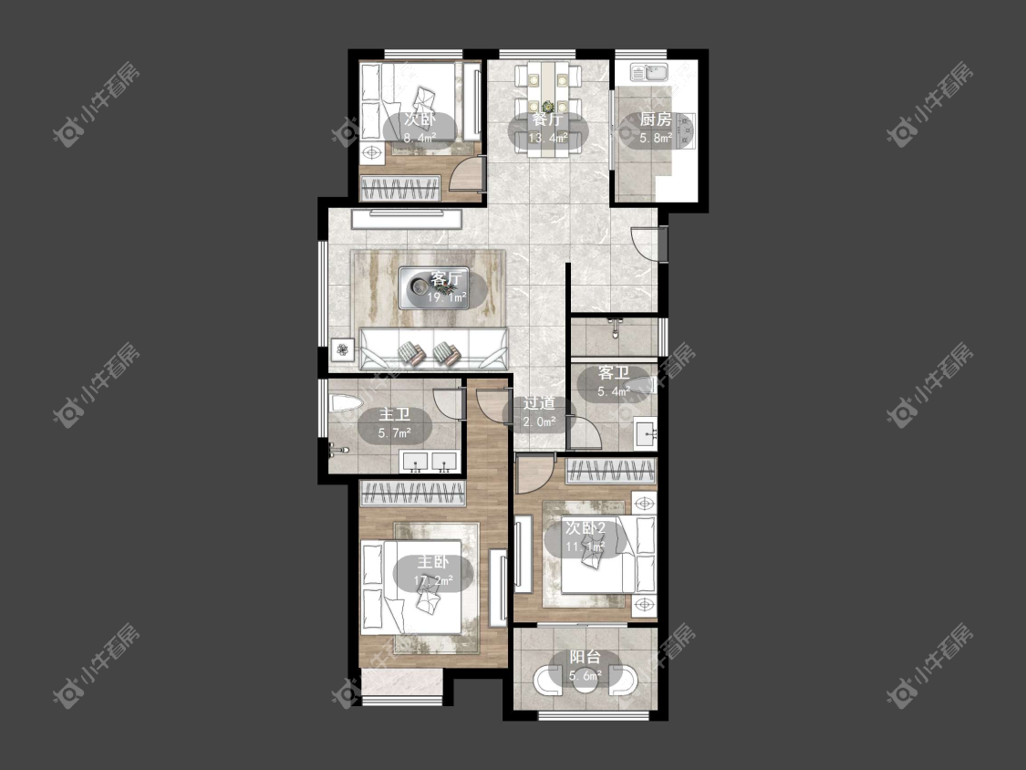 镇江上善雅苑在售二手房源户型图_小牛看房