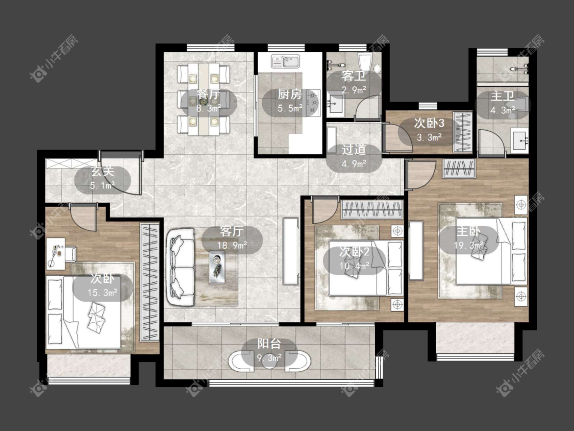 镇江金茂国际社区在售二手房源户型图_小牛看房