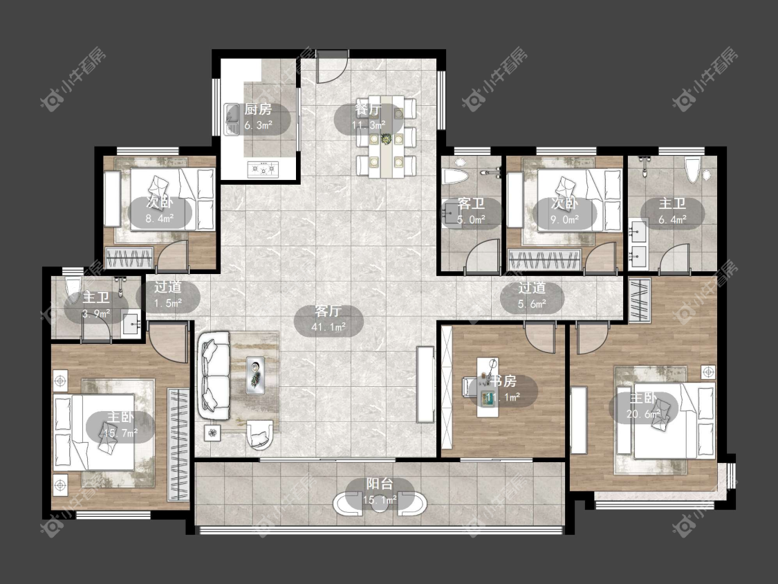 镇江中南熙悦城中南二期在售二手房源户型图_小牛看房