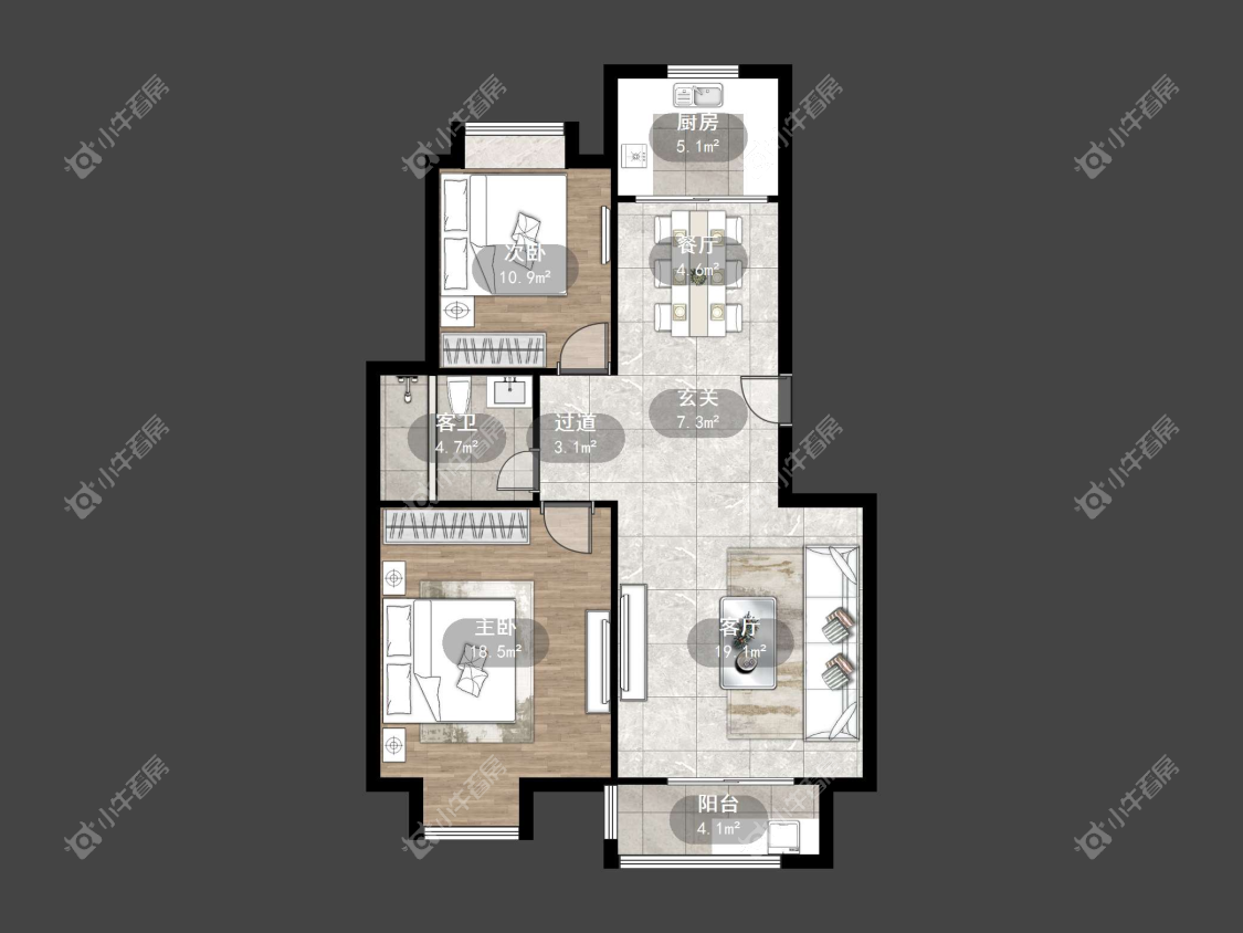 镇江芳草苑在售二手房源户型图_小牛看房