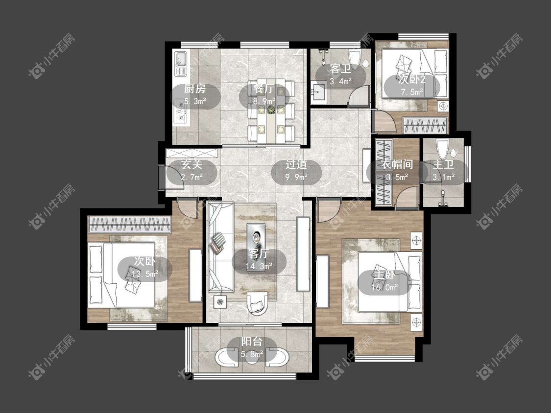 镇江南方名居在售二手房源户型图_小牛看房