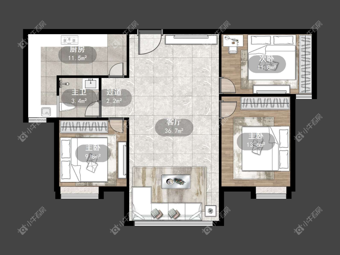 镇江粤港臻园在售二手房源户型图_小牛看房