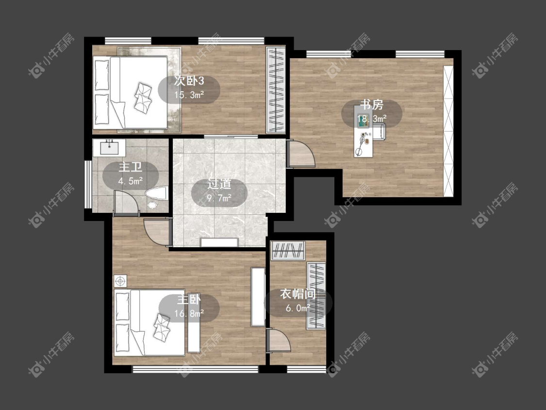 镇江天波城别墅区在售二手房源户型图_小牛看房