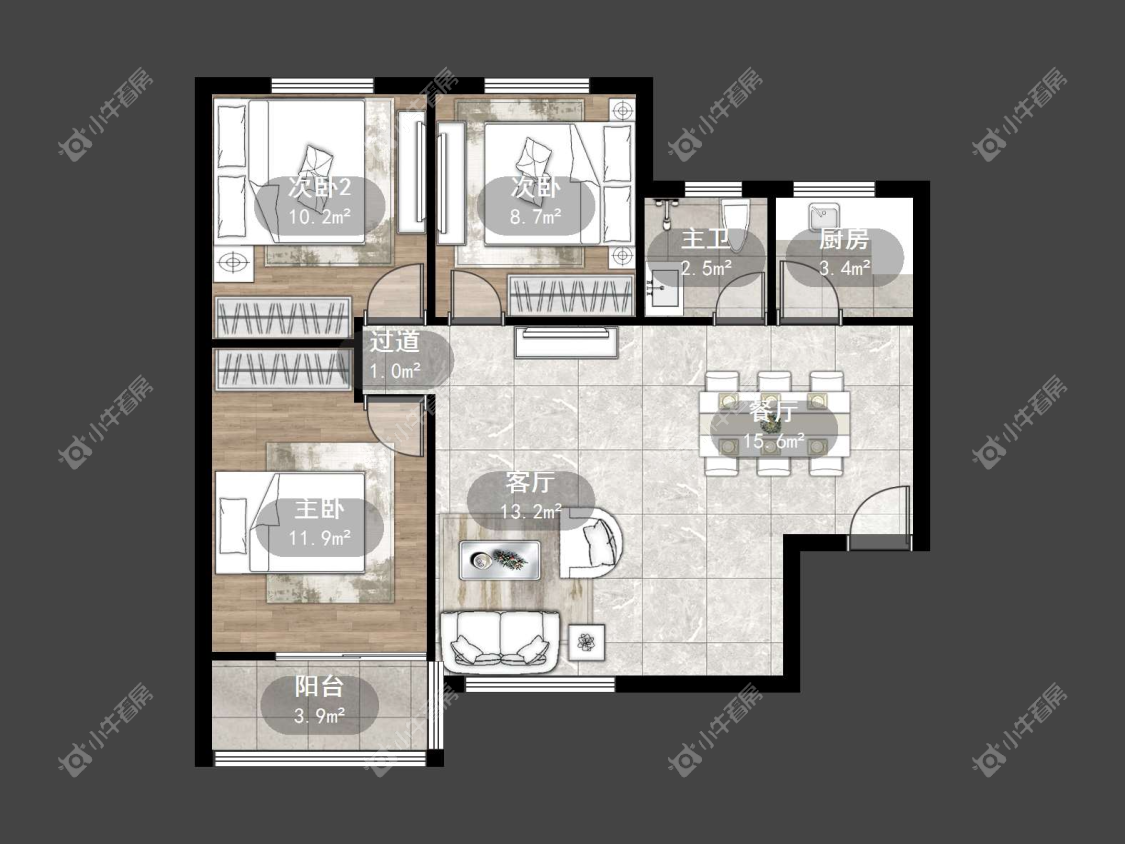 镇江嘉荟新城在售二手房源户型图_小牛看房