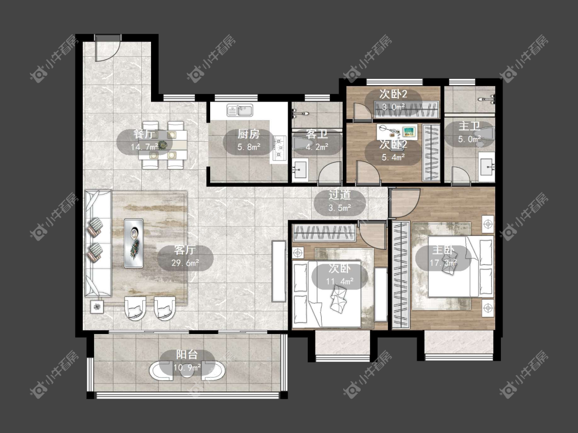 镇江璞悦观邸在售二手房源户型图_小牛看房
