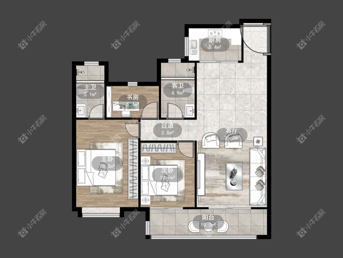 镇江金茂国际社区在售二手房源户型图_小牛看房
