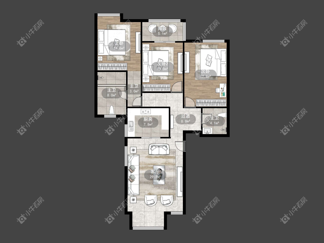 镇江江南人家在售二手房源户型图_小牛看房