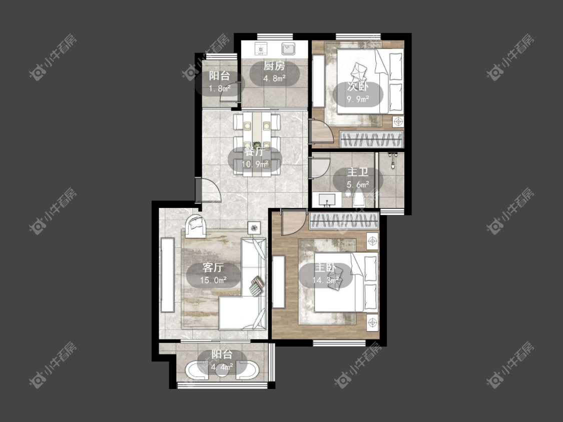 镇江缇香花园一期在售二手房源户型图_小牛看房