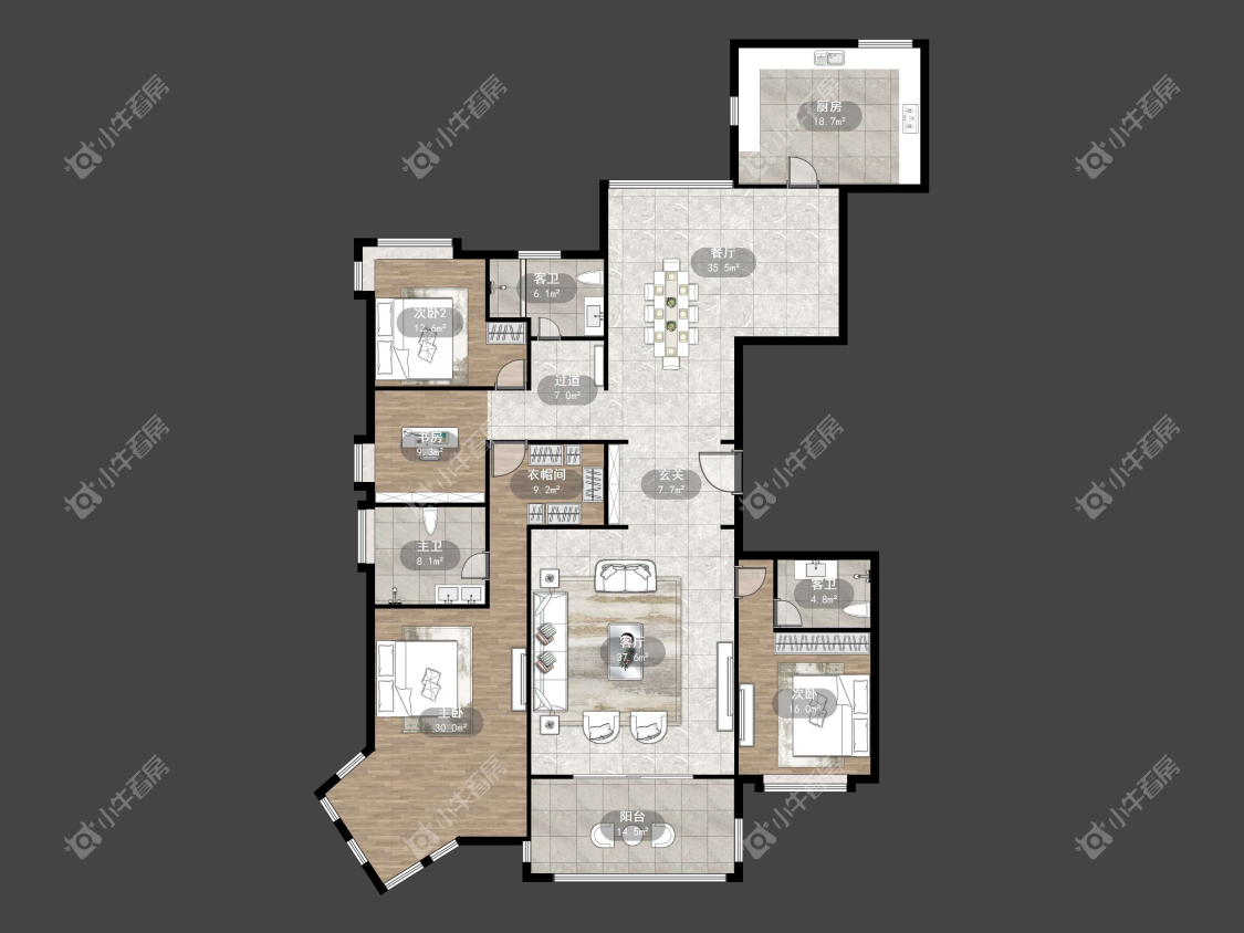 镇江信达香堤国际在售二手房源户型图_小牛看房