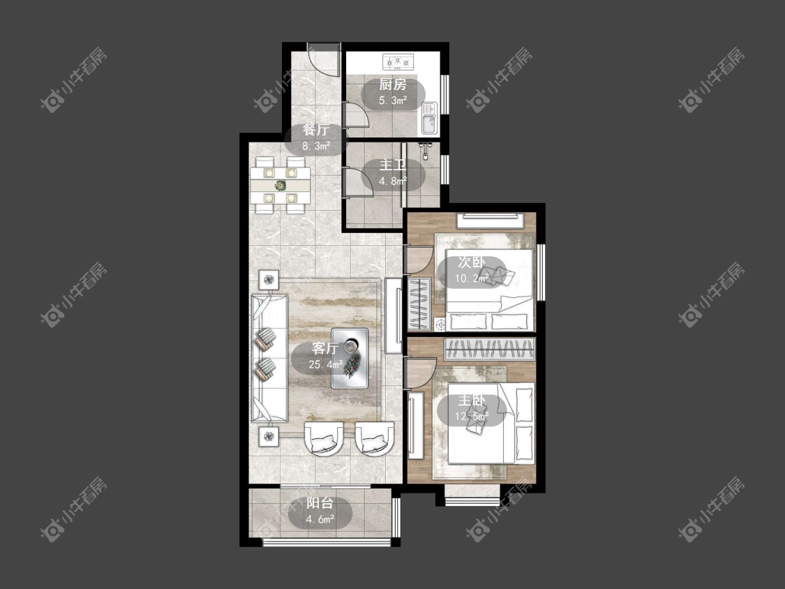 镇江嘉荟新城在售二手房源户型图_小牛看房