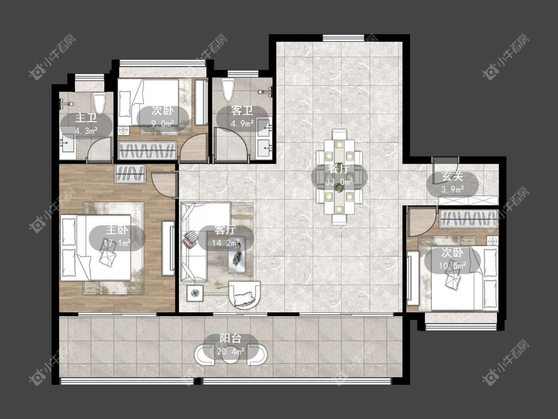 镇江中海臻如府在售二手房源户型图_小牛看房