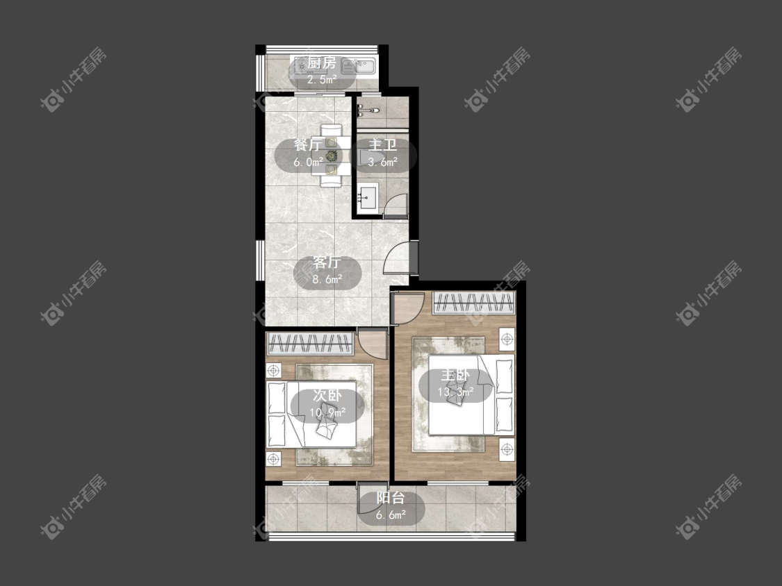 镇江多管局宿舍楼在售二手房源户型图_小牛看房