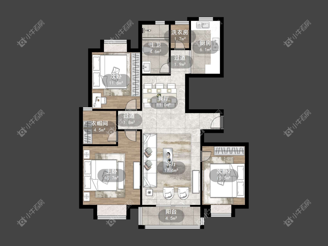 镇江练湖新城在售二手房源户型图_小牛看房