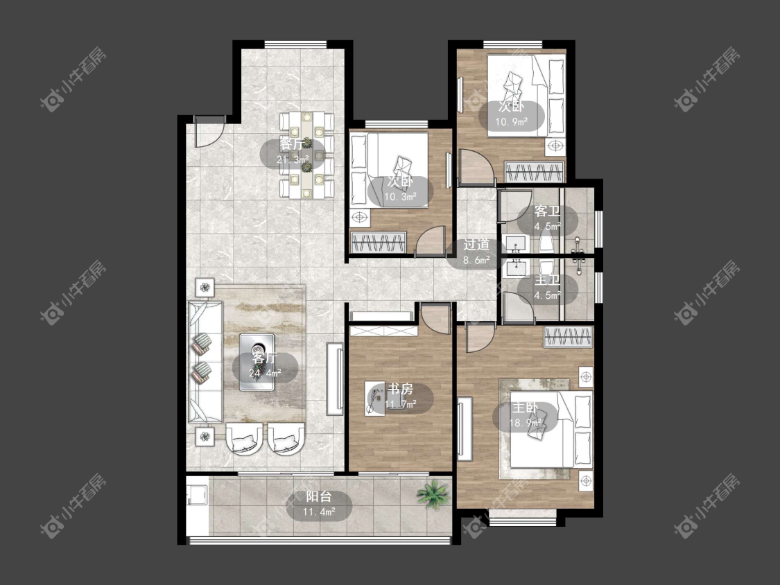 镇江汇金天地在售二手房源户型图_小牛看房
