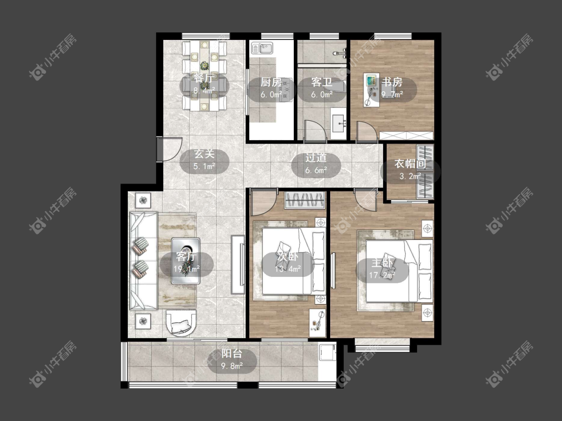 镇江新新家园在售二手房源户型图_小牛看房