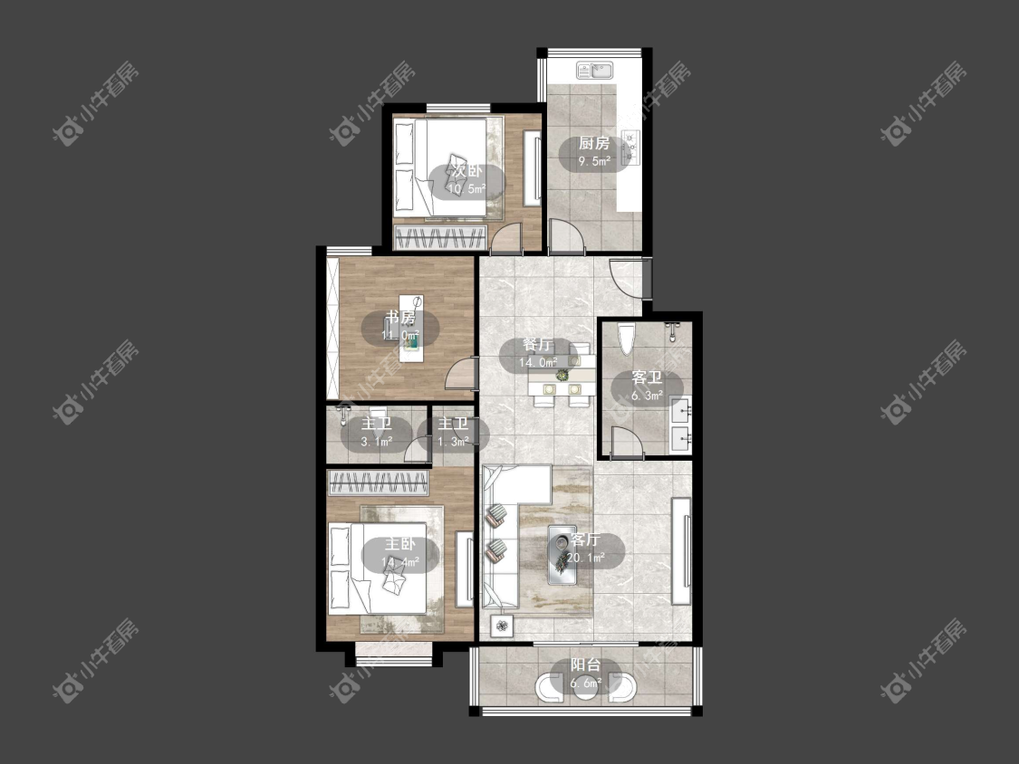 镇江凤翔花园在售二手房源户型图_小牛看房