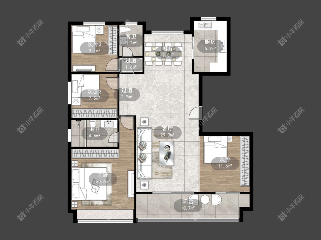 镇江桃源里在售二手房源户型图_小牛看房