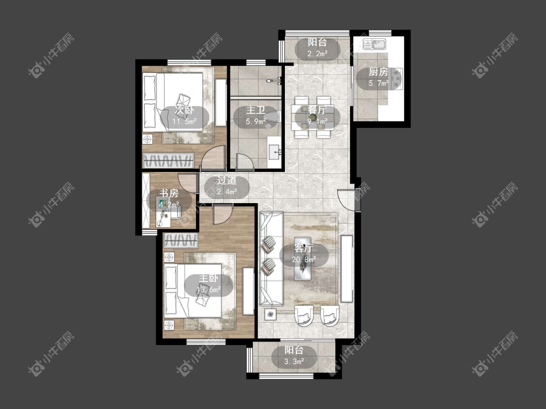 镇江江南人家在售二手房源户型图_小牛看房