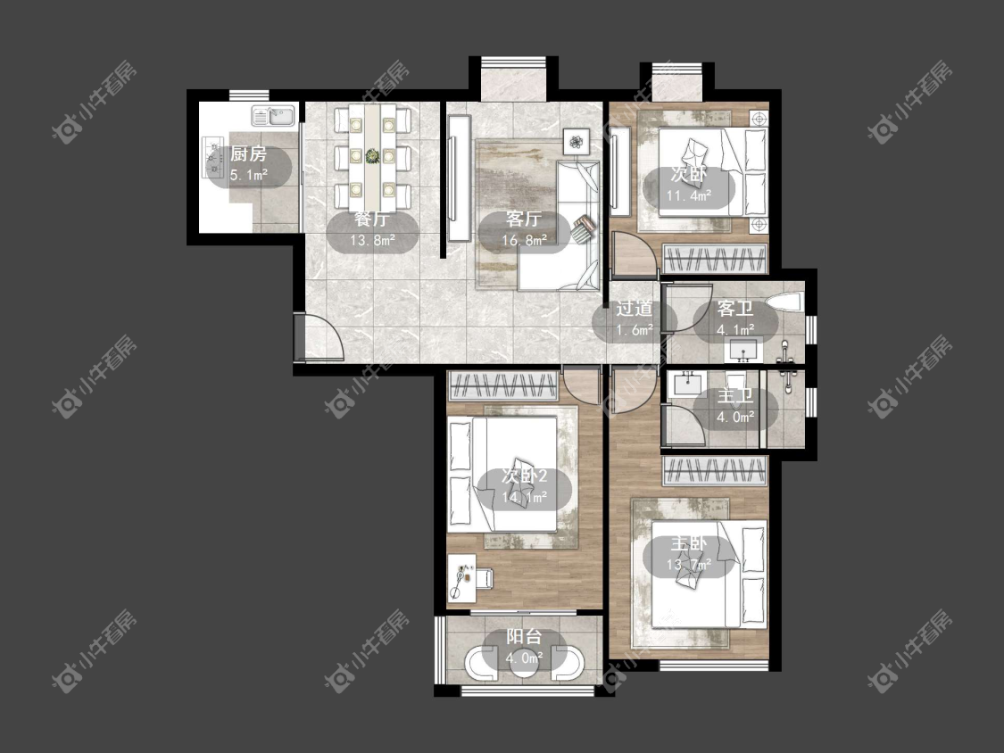 镇江丹金人家在售二手房源户型图_小牛看房