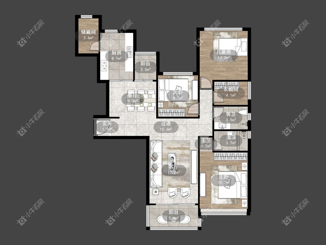 镇江恒大城在售二手房源户型图_小牛看房